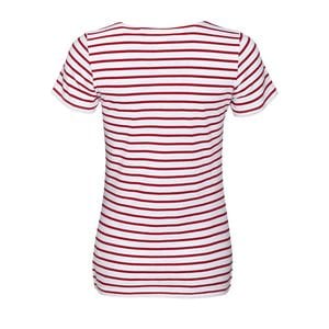 SOL'S 01399 - MILES WOMEN Damski T Shirt W Paski Z Okrągłym ściągaczem