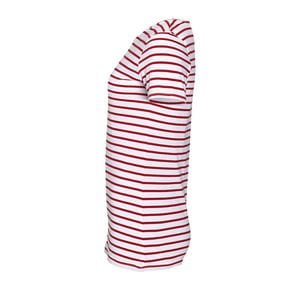 SOL'S 01399 - MILES WOMEN Damski T Shirt W Paski Z Okrągłym ściągaczem