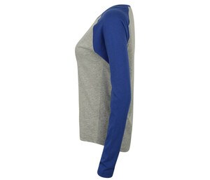 SF Women SK271 - Damska koszulka baseballowa z długim rękawem