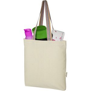 Rainbow 180 g/m² recycled cotton tote bag 5L - EgotierPro 120642