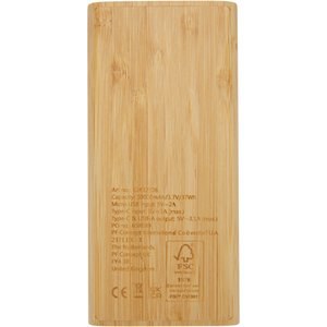 Tulda 10.000 mAh bamboo power bank - EgotierPro 124323
