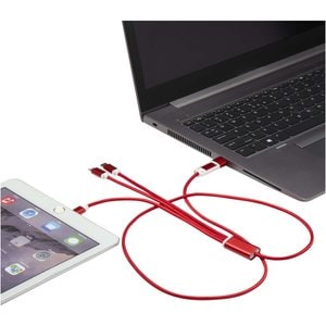 Versatile 5-1 recycled aluminium charging cable - EgotierPro 124386