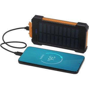 Altair wytrzymały powerbank o pojemności 5000 mAh i mocy 10 W, wykonany z tworzyw sztucznych pochodzących z recyklingu, z wbudowaną latarką - EgotierPro 124471