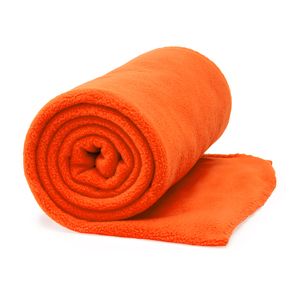 LAMBERT 180 gsm plain fleece blanket with anti-pilling treatment on one side