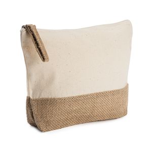 Stamina BO7558 - SIERRA Eco toilet bag made of 180 gsm cotton and jute in natural colour