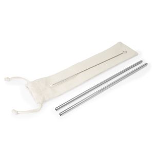 MALOW Set of 2 straws in 304 stainless steel