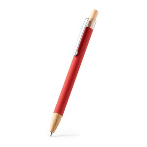 SILMA Ball pen with soft-touch metal structure and bamboo details - EgotierPro BL1339