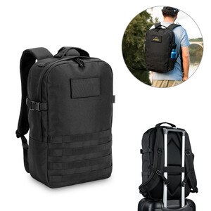 17'3" Military-style backpack in 600D, high-density recycled polyester and lining in 210D recycled polyester - Egotier 92387