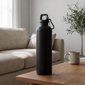 Oregon 750 ml solid colour RCS recycled plastic water bottle with carabiner   - EgotierPro 100878