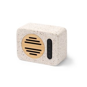 Stamina BS1762 - MILER Wireless speaker with body made of recycled terrazzo stone and bamboo