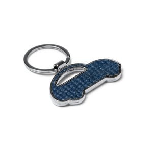 Stamina KO1595 - CIVIC Car-shaped key ring made of denim fabric