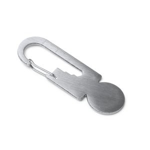 Stamina KO1729 - BLANEY Multi-tool keychain with carabiner and coin for the shopping cart made of 304 stainless steel