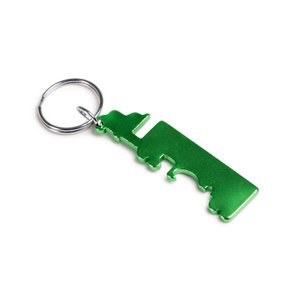 Stamina KO1802 - BREBEL Bottle opener keychain in the form of a walkway made of recycled aluminium
