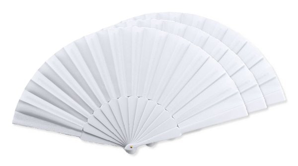 ALBERO Hand fan with plastic ribs and polyester fabric