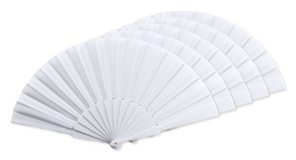 ALBERO Hand fan with plastic ribs and polyester fabric