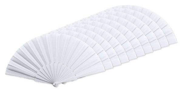 ALBERO Hand fan with plastic ribs and polyester fabric