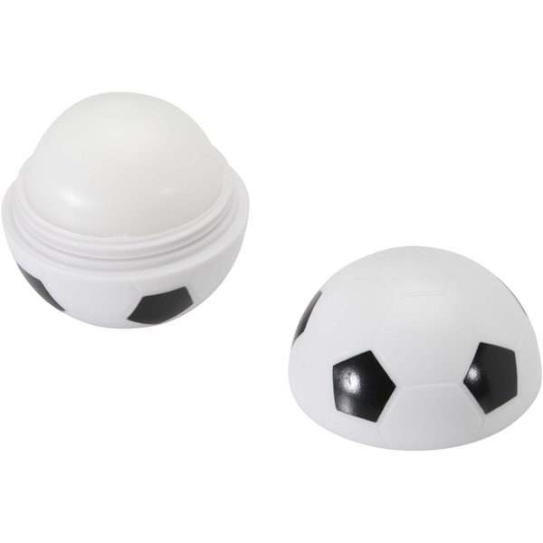 Zuri football-shaped vanilla lip balm with SPF 15