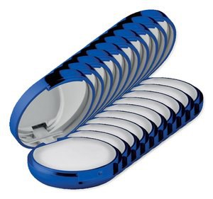 Pack of 100 GiftRetail MO9374 - DUO MIRROR Metallic Finish Lip Balm with Mirror Lid SPF10