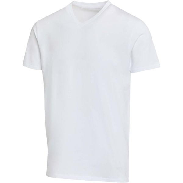 Elevate 39665 - Balfour organiczna koszulka unisex z krótkim rękawem i dekoltem w serek, wykonana z materiału o gramaturze 200 g/m², z certyf